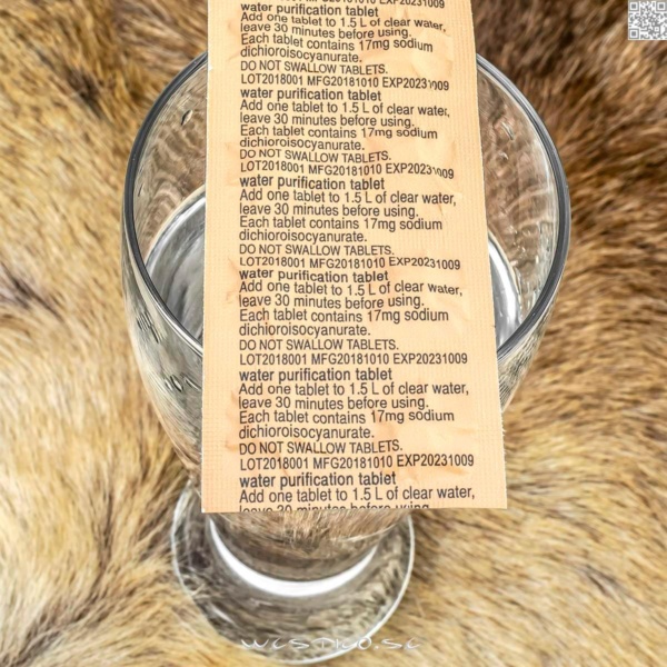 Vattenreningstabletter [10st] Army Water Purification Tablets, Rent